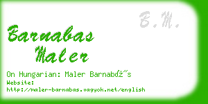 barnabas maler business card